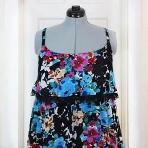 Blue Floral Maxi With Lace Details - Torrid